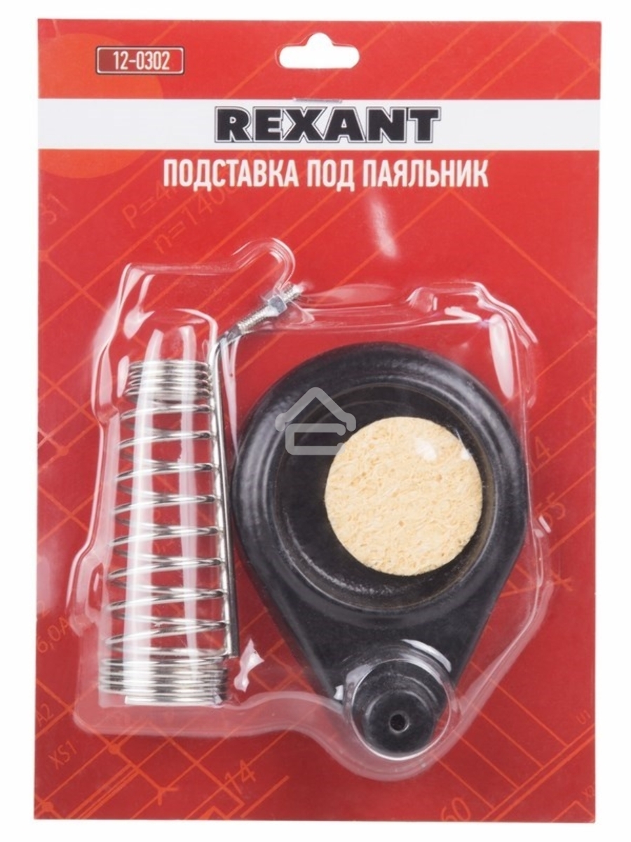 Подставка под паяльник Rexant, чугун, ниша круглая, губка