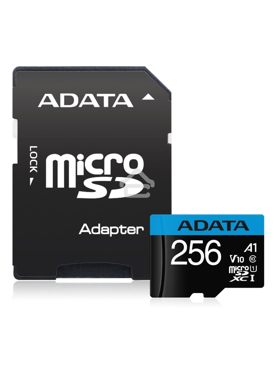 Флеш карта microSD 256GB ADATA microSDHC Class 10 UHS-I A1 100/25 MB/s (SD адаптер)