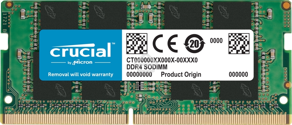 Оперативная память Crucial, DDR4, 8GB (1x8GB), 3200MHz, CL22 SO-DIMM