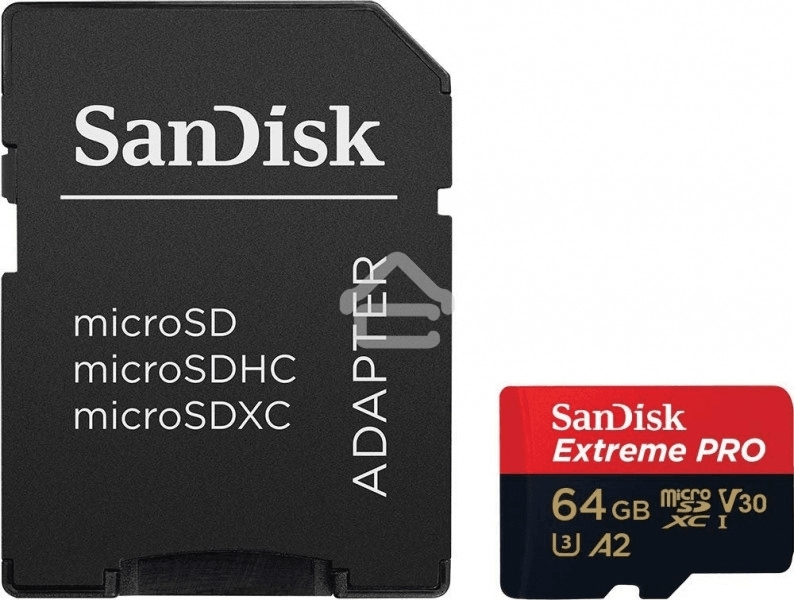 Карта памяти SanDisk Extreme Pro microSD UHS I Card 64GB for 4K Video on Smartphones, Action Cams & Drones 200MB/s Read, 90MB/s Write, Lifetime Warranty