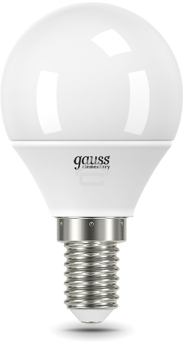 Лампа светодиодная LED Gauss 8Вт E14 220В 4100К Elementary шар 53128