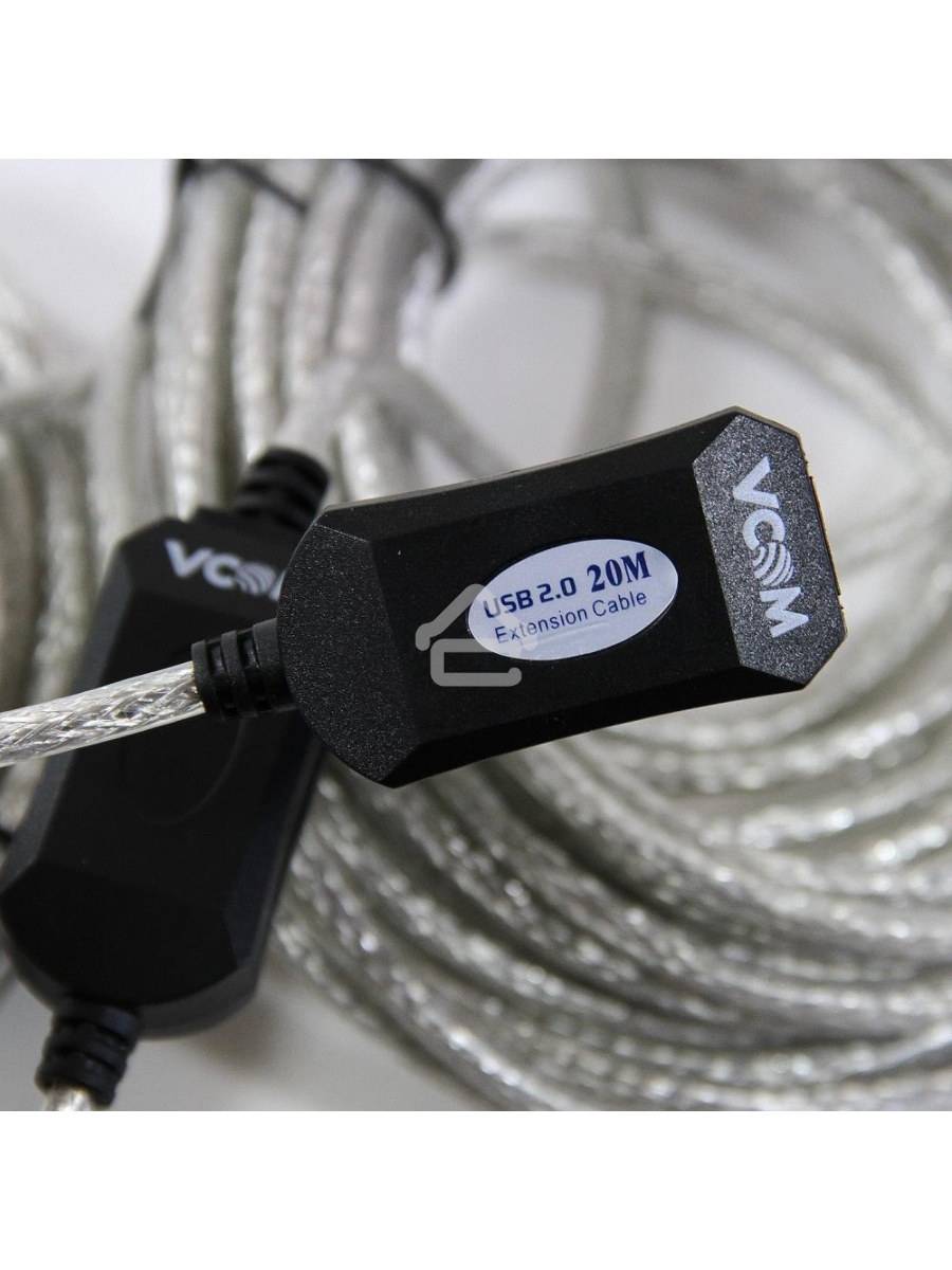 Кабель VCOM VUS7049-20M Кабель-адаптер USB2.0-repeater, удлинительный активный <Am-->Af> 20м