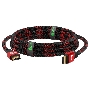 Кабель Greenconnect 1.5m Greenconnect HDMI 2.0, BICOLOR нейлон, AL корпус красный, HDR 4:2:2, Ultra HD, 4K 60 fps 60Hz/5K*30Hz, 3D, AUDIO, 18.0 Гбит/с, 28AWG