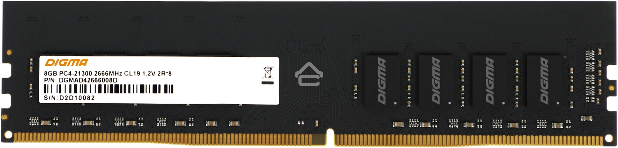 Оперативная память Digma DGMAD42666008D, DDR4, 8GB (1x8 GB), 2666 MHz, CL19