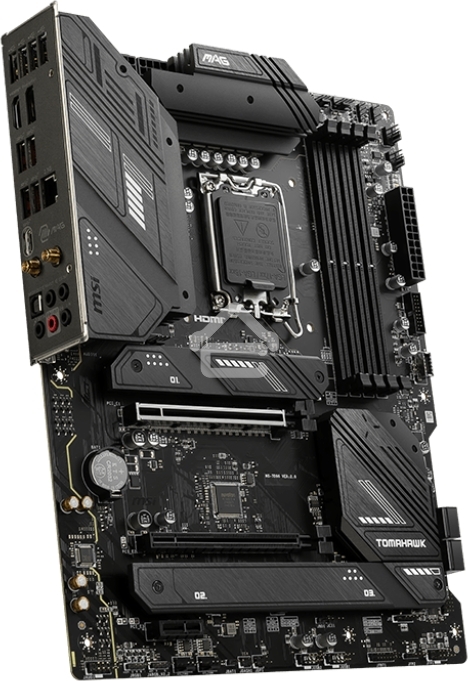 Материнская плата MSI MAG B760 TOMAHAWK WIFI, LGA 1700, Intel B760, 4xDDR5, 4xSATA, 3xM.2, 1xPCI-E 3.0 x4, 1xPCI-E 5.0 x16, 1xHDMI, 1xDP, 1xUSB Type-C, 1x2.5Gb LAN, 4xUSB-A 2.0, 4xUSB-A 3.2 Gen 2, 5x3.5 мм, 7.1, Standard-ATX