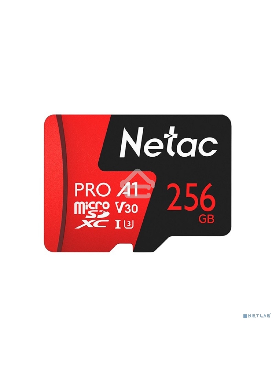 Флеш Карта MicroSD card Netac P500 Extreme Pro 256GB, retail version w/SD adapter