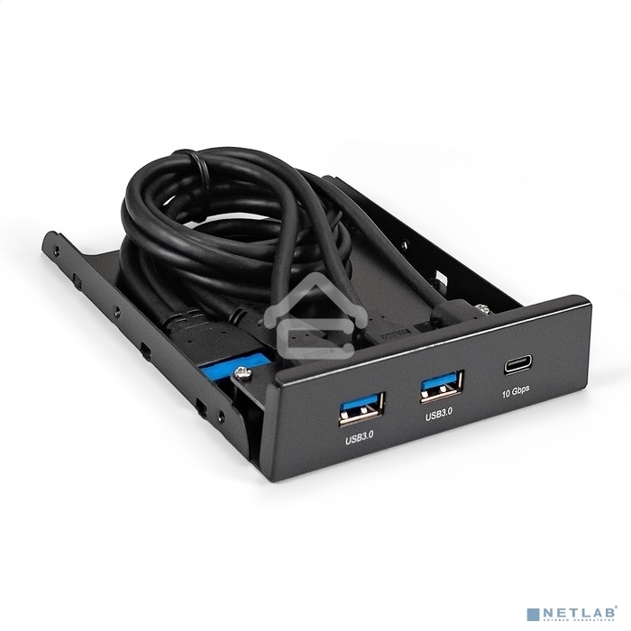 Планка USB на переднюю панель ExeGate U3H-616, 3,5