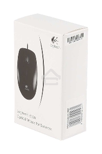 Мышь проводная Logitech B100 черный, 1000 dpi, USB, кнопки - 3