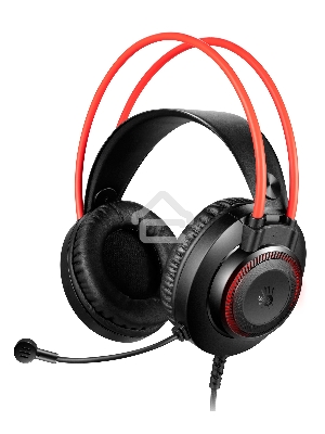 Наушники с микрофоном A4Tech Bloody G200S черный/красный 2м мониторные USB оголовье (G200S USB/ BLACK +RED)