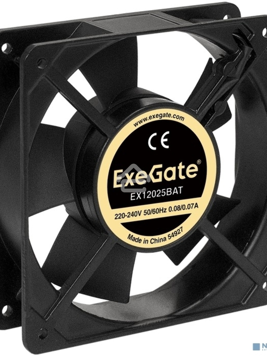 Вентилятор для корпуса ExeGate EX12025BAT черный, 120 мм, 2200 об/мин, 32 дБ