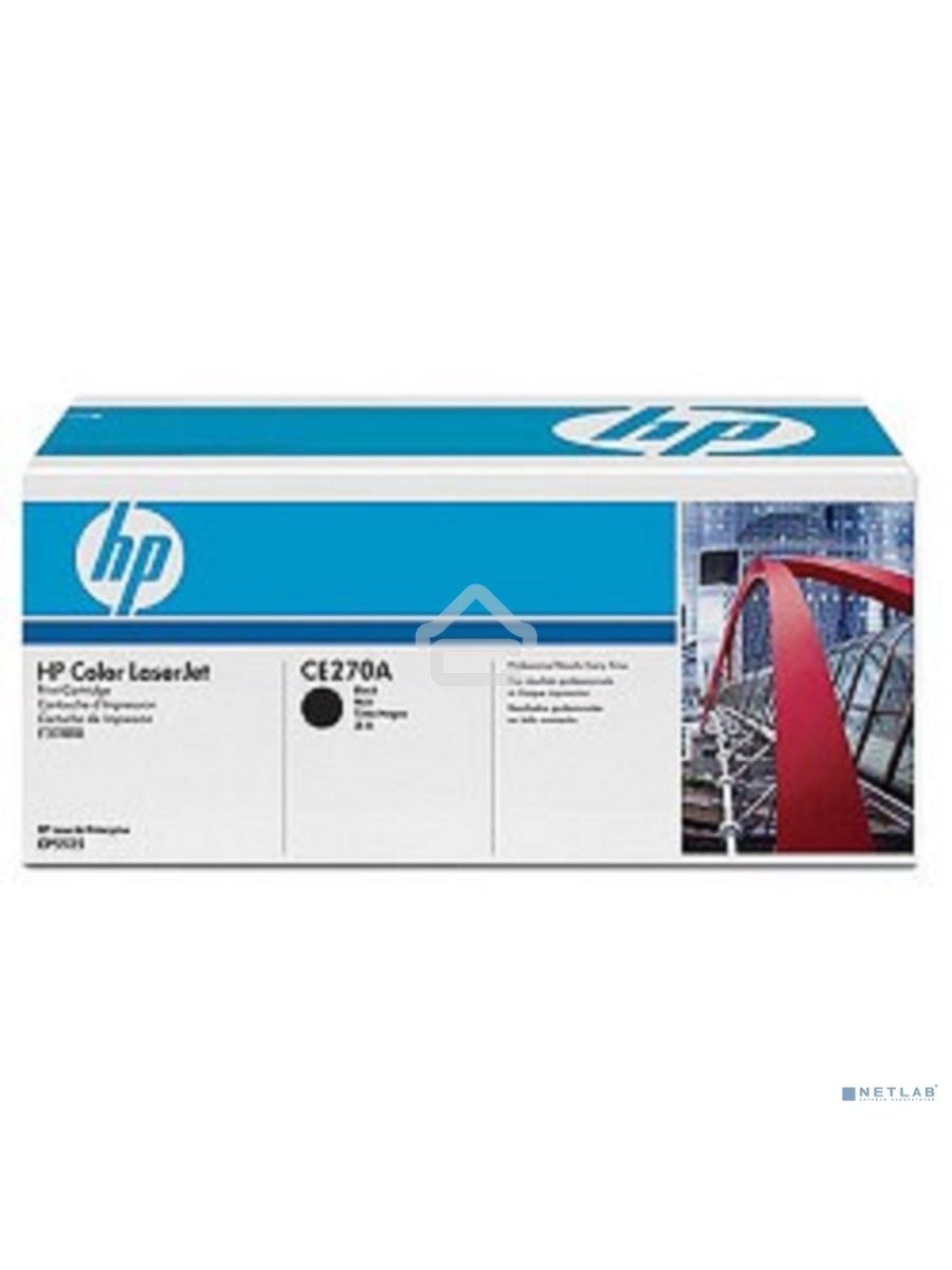 Картридж лазерный HP CE270A черный для Color LaserJet Enterprise CP5525 13500 стр.