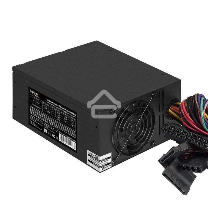 Блок питания серверный 400W ExeGate ServerPRO-400ADS (ATX, APFC, КПД 82% (80 PLUS), 2x8см fans, 24pin, (4+4)pi