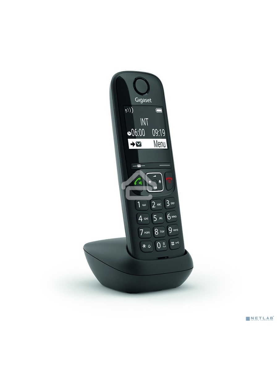 Дополнительная трубка Dect Gigaset AS690HX черный для AS690