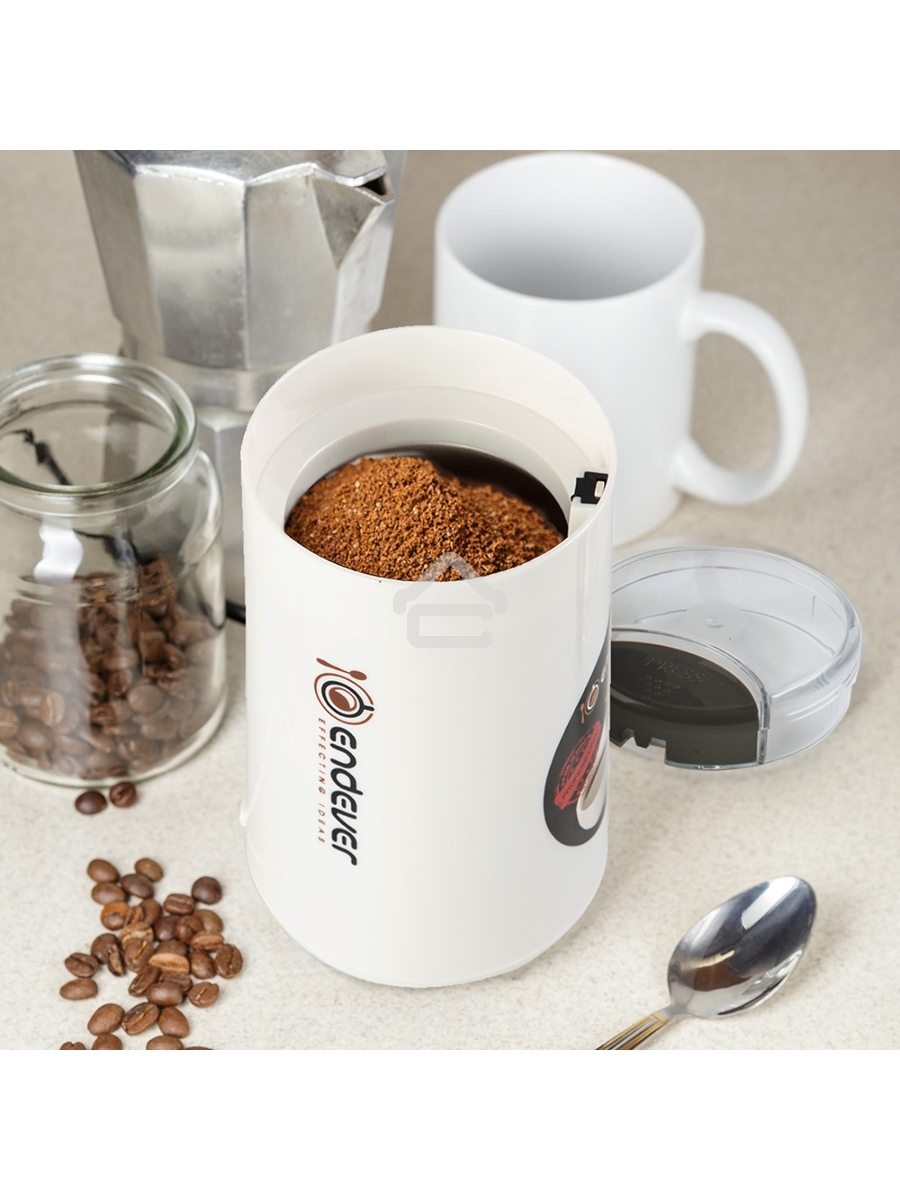 Кофемолка Endever Costa-1053, 250 Вт, 15000 об/мин, вес продукта для помола 100 гр, ABS-пластик, защита от перегрева двигателя