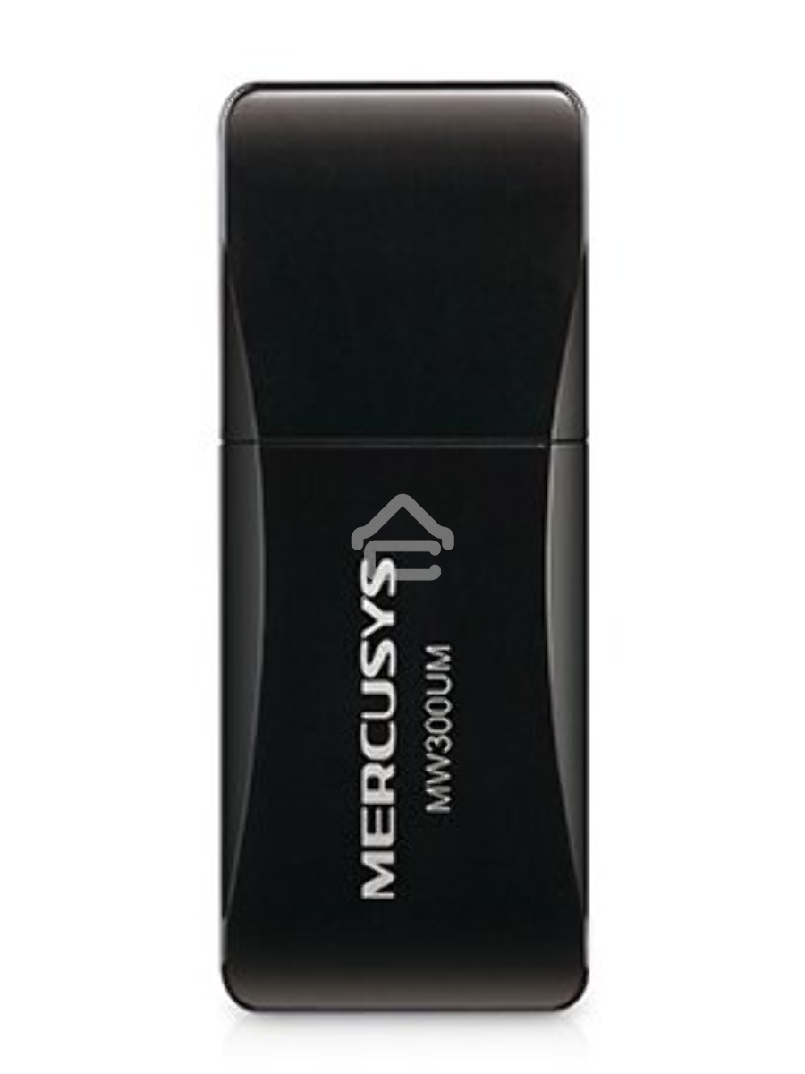 Сетевой адаптер USB2.0 адаптер Mercusys MW300UM, 300Мбит/с, компактный