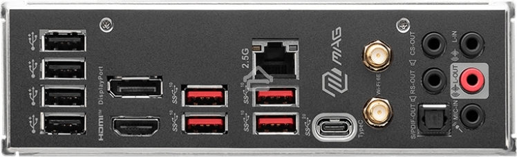 Материнская плата MSI MAG B760 TOMAHAWK WIFI, LGA 1700, Intel B760, 4xDDR5, 4xSATA, 3xM.2, 1xPCI-E 3.0 x4, 1xPCI-E 5.0 x16, 1xHDMI, 1xDP, 1xUSB Type-C, 1x2.5Gb LAN, 4xUSB-A 2.0, 4xUSB-A 3.2 Gen 2, 5x3.5 мм, 7.1, Standard-ATX