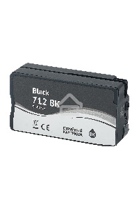 Струйный картридж Sakura 3ED71A (№712 Black) для HP, черный, водорастворимый тип чернил, 80 мл.