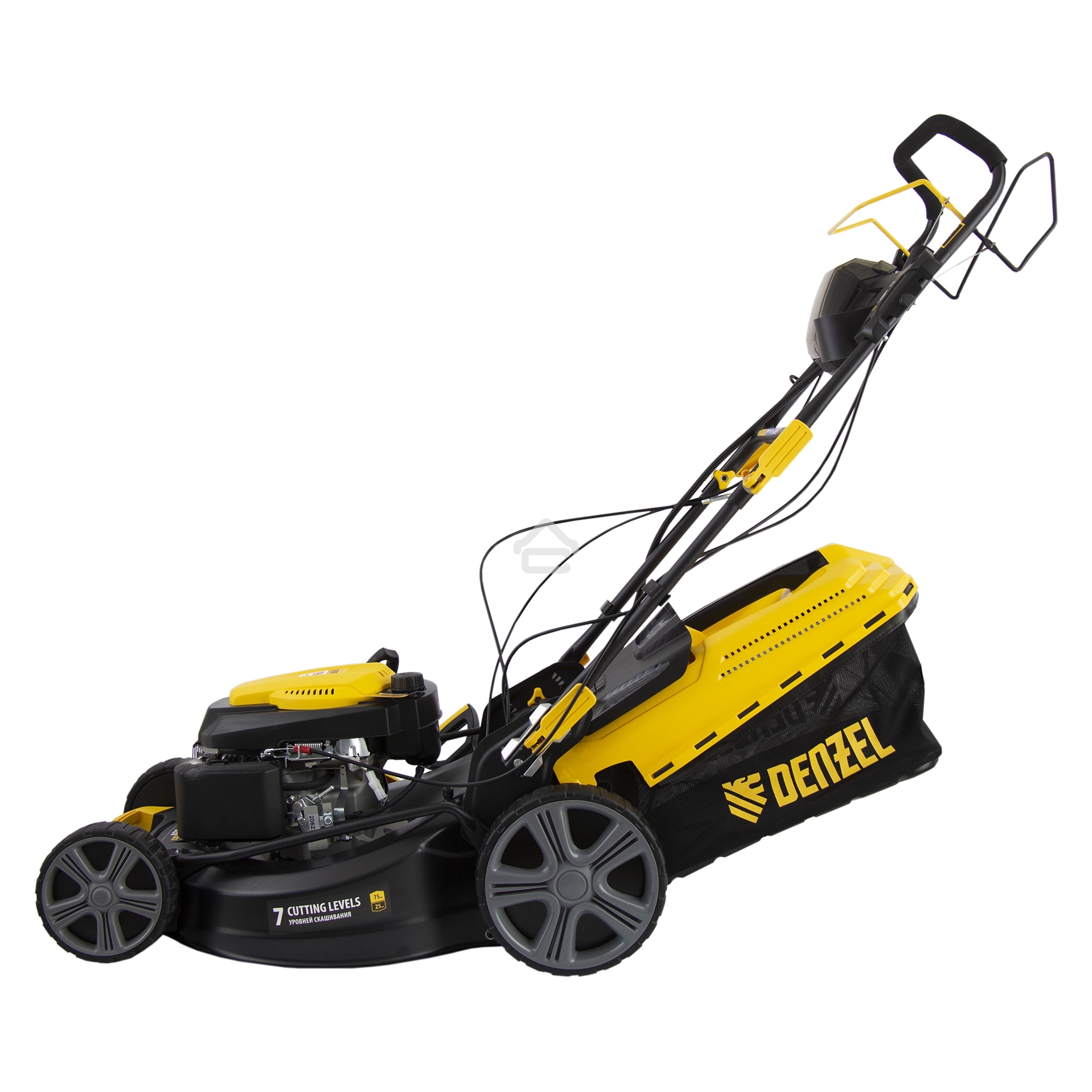 Газонокосилка бензиновая Denzel GLD-520SP-VE, 196 см3,шир 52 см,привод,вариатор,эл.старт, 60 л