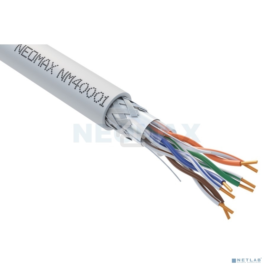 Кабель NEOMAX NM40001 Кабель S/FTP cat.5e, 4 пары, (305м) 0.51 мм