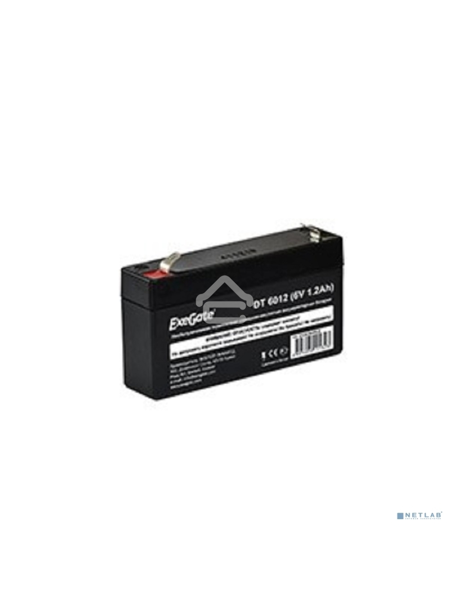 Батарея ExeGate DT 6012 (6V 1.2Ah), клеммы F1