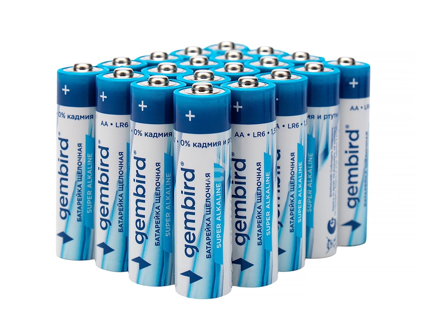 Батарейки щелочные/алкалиновые Gembird Gb-LR6-20B, тип AA, 20шт, коробка