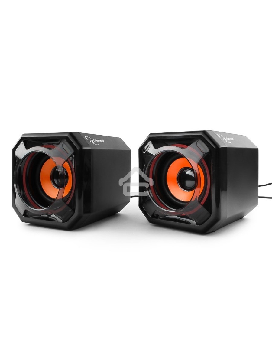 Акустич. система 2.0 Gembird SPK-405, пассив. излучатели, черный, 5 Вт, рег. громкости USB-питание					