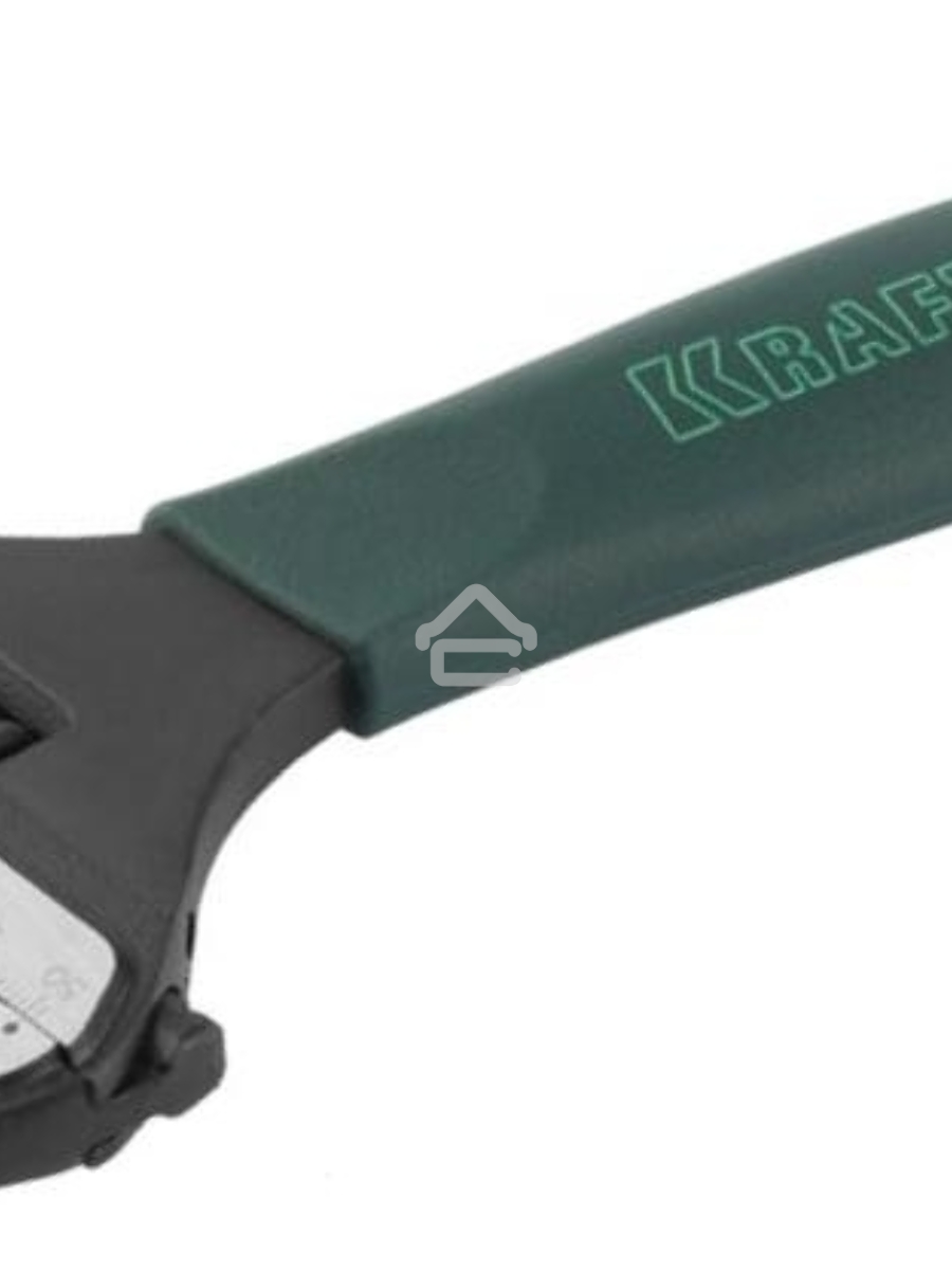 Ручной инструмент KRAFTOOL 27258-20 Ключ разводной { Cr-V,фосфатир,эргоном рукоятка из эластомера,увелич зев,угол наклона губок 15град,200мм/8
