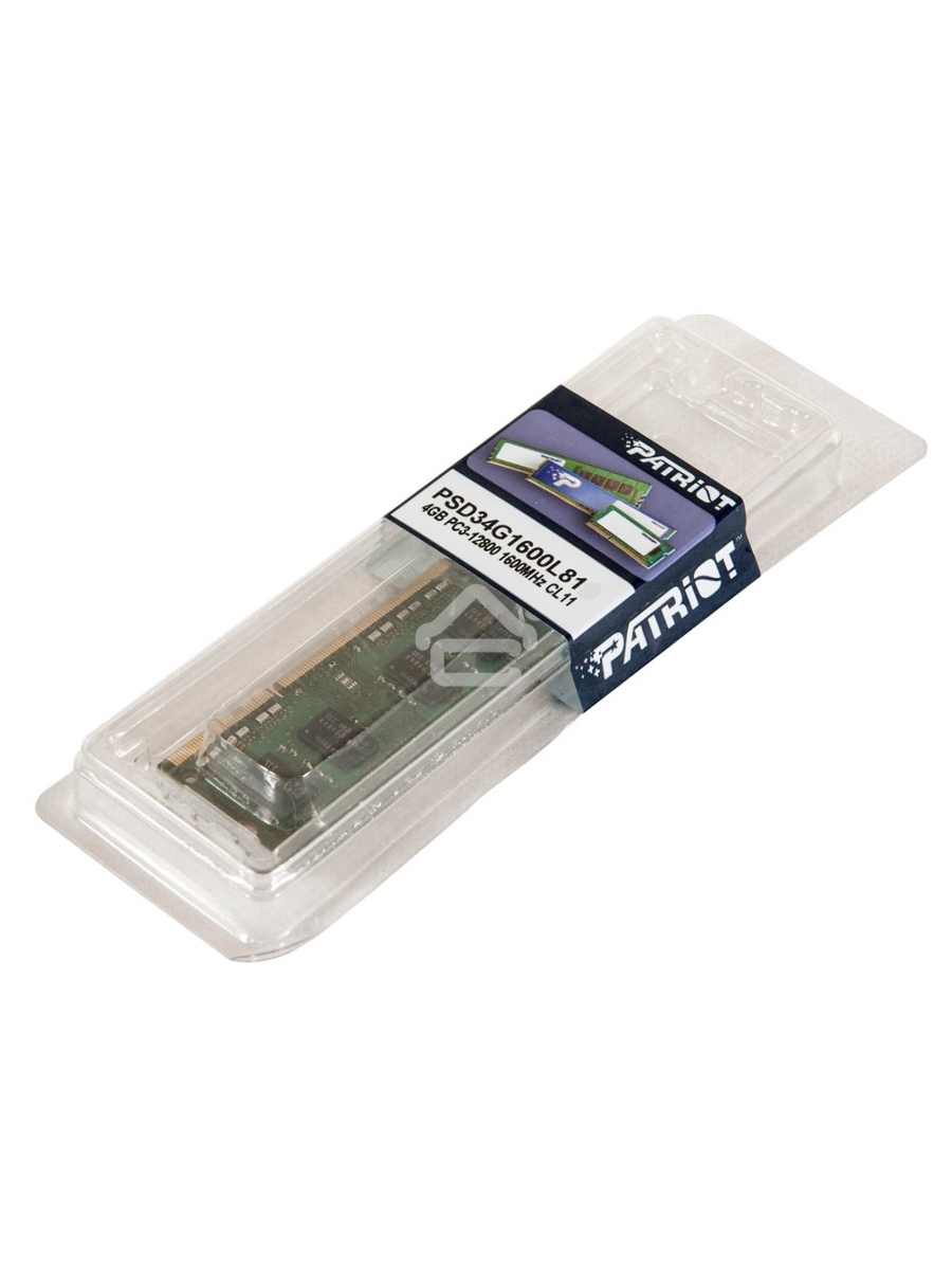 Оперативная память Patriot Signature, DDR3L, 4GB (1x4 GB), 1600 MHz, CL11, DIMM