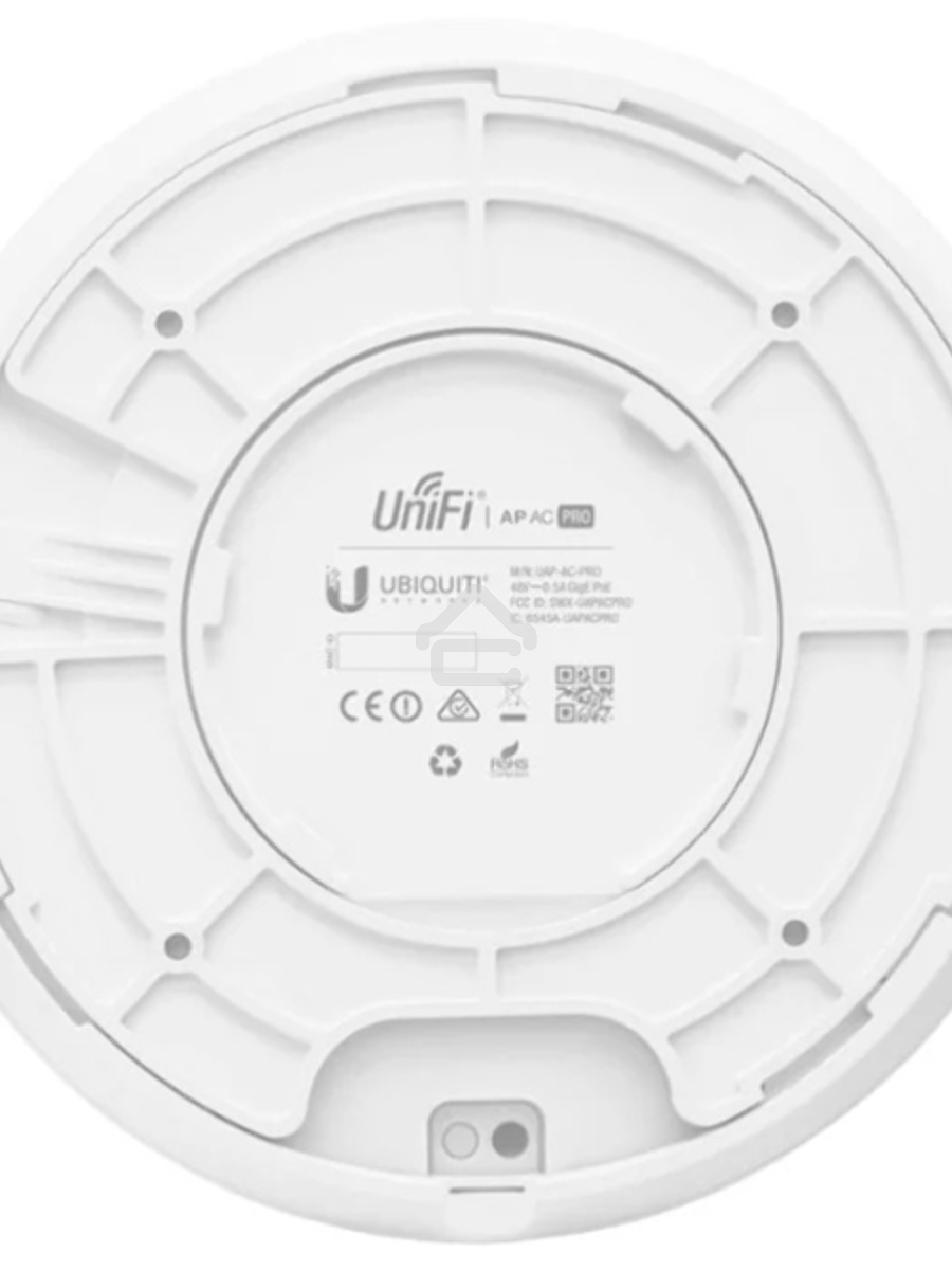 Комплект точек доступа [UAP-AC-PRO-5-EU] Ubiquiti UniFi AP AC Pro (5-pack) из 5ти точек доступа, 2.4/5 ГГц, 3x3 MIMO, до 1300+450 Мбит/с, 2 гигабитных сетевых порта, поддержка питания IEEE 802.3af PoE / 802.3at PoE+. Дистанция связи до 122 метров.