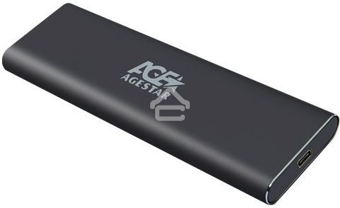 Внешний корпус AgeStar M.2 USB 3.0 NGFF (B-key) AgeStar 3UBNF5C алюминий, черный/серебристый