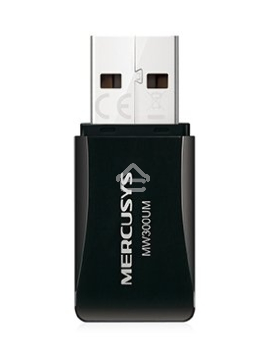 Сетевой адаптер USB2.0 адаптер Mercusys MW300UM, 300Мбит/с, компактный