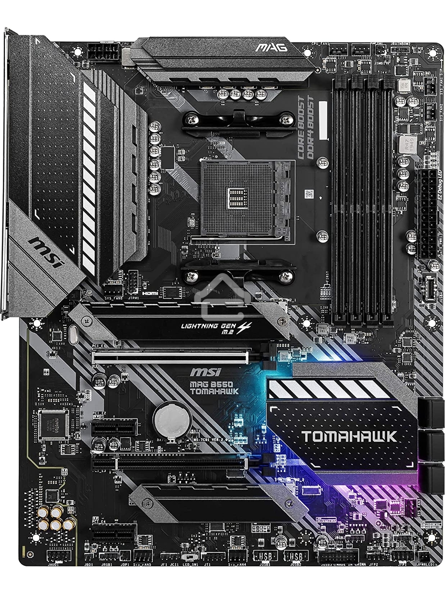 Материнская плата MSI MAG B550 TOMAHAWK MAX WIFI, AM4, AMD B550, 4xDDR4, 6xSATA, 2xM.2, 1xPCI-E 4.0 x16, 1xPCI-E 3.0 x4, 2xPCI-E x1, 1xHDMI, 1xDP, 1x 2.5Gb LAN, 2xUSB-A 2.0, 2xUSB-A 3.2 Gen 1, 1xUSB-A 3.2 Gen 2, 1xUSB-C 3.2 Gen 2, 5x3.5 мм, 7.1, ATX