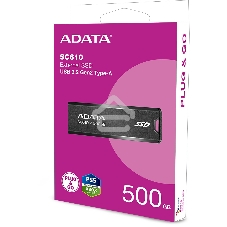 Внешний HDD ADATA 500Gb SC610 USB Type-A (550/500 Mb/s) metal case черный (SC610-500G-CBK/RD)
