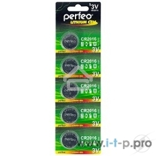 Батарейка Perfeo CR2016/5BL Lithium Cell
