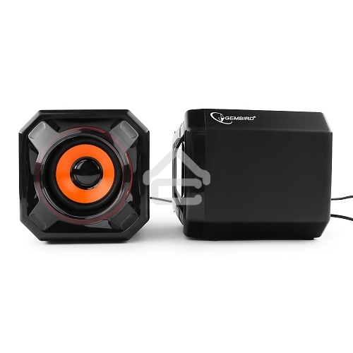 Акустич. система 2.0 Gembird SPK-405, пассив. излучатели, черный, 5 Вт, рег. громкости USB-питание					
