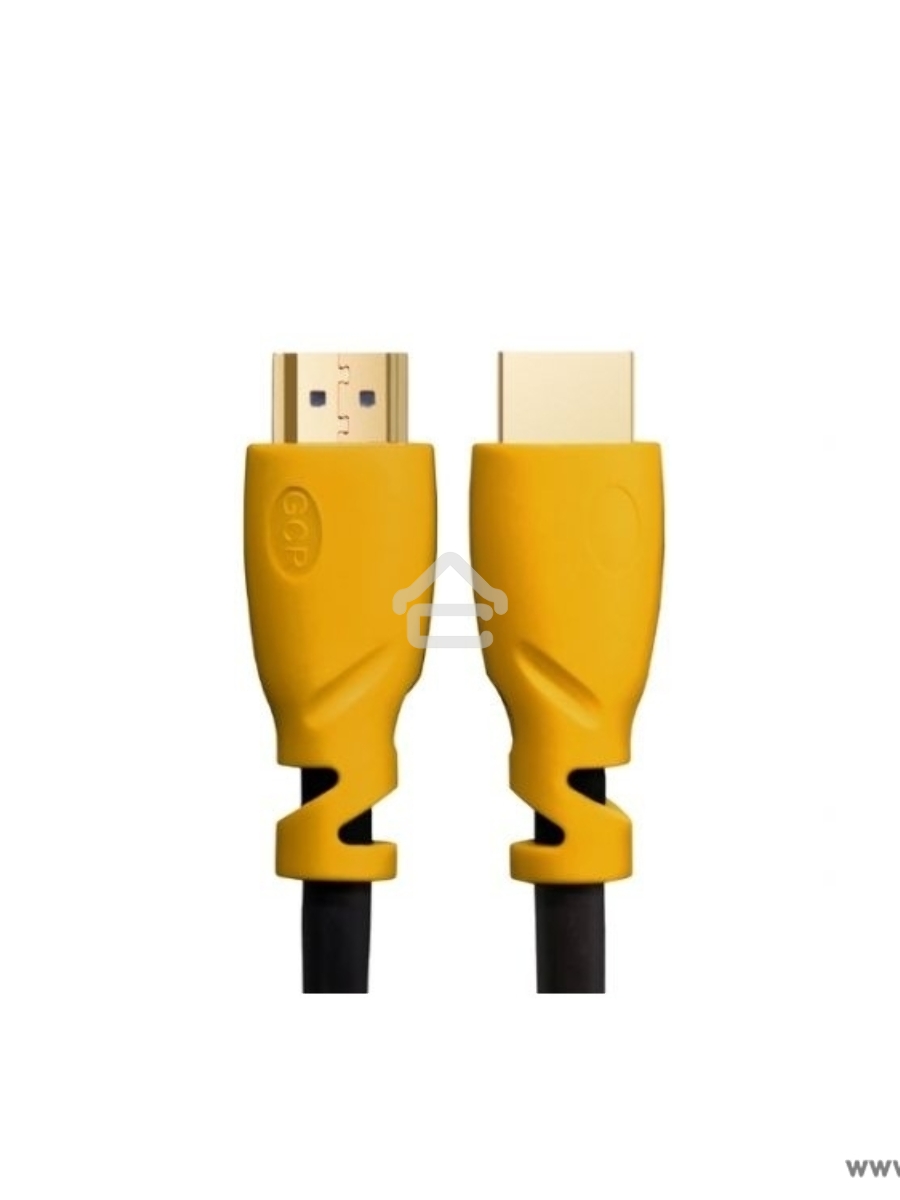 Кабель Greenconnect5.0m HDMI версия 1.4,черный, желтые коннекторы, OD7.3mm, 30/30 AWG, позолоченные контакты, Ethernet 10.2 Гбит/с, 3D, 4K, экран