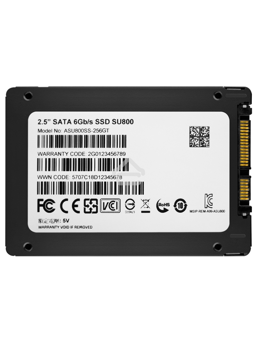 Накопитель SSD ADATA SU800, 256Gb, SATA III, 2.5