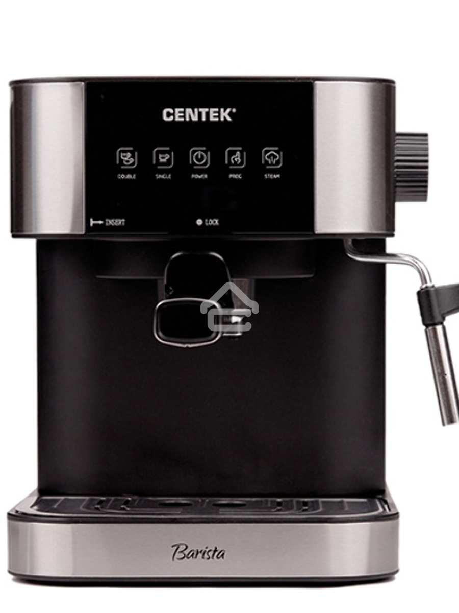 Кофеварка рожковая Centek CT-1164 серебристый, исп. кофе - молотый, 1.5 л, 1150 Вт, 15 Бар.