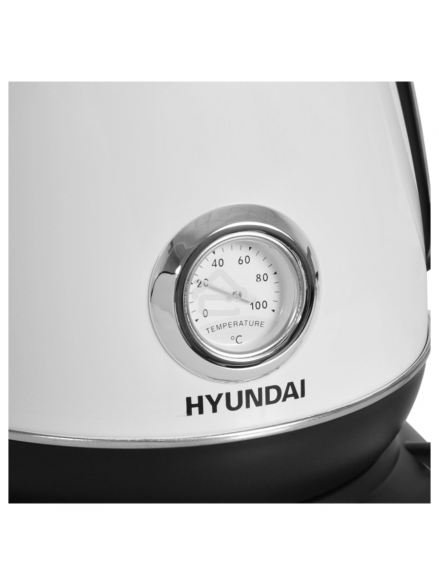 Чайник электрический Hyundai HYK-S4502 1.7л. 2200Вт жемчужный/черный (корпус: нержавеющая сталь/пластик)