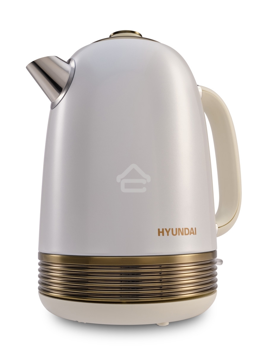 Чайник электрический Hyundai HYK-S4500 1.7 л, 2200 Вт, жемчужный/золотистый (корпус: нержавеющая сталь/пластик)