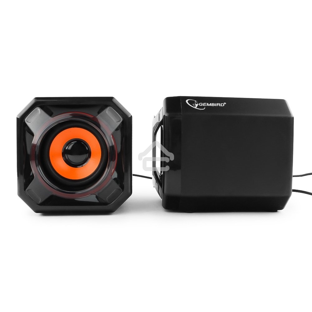 Акустич. система 2.0 Gembird SPK-405, пассив. излучатели, черный, 5 Вт, рег. громкости USB-питание					