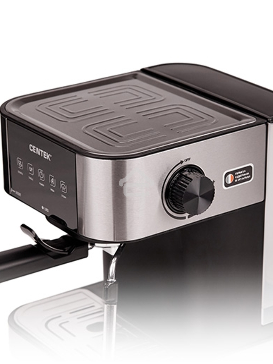 Кофеварка рожковая Centek CT-1164 серебристый, исп. кофе - молотый, 1.5 л, 1150 Вт, 15 Бар.