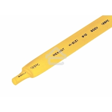 Термоусаживаемая трубка Rexant 10,0/5,0 мм, желтая, упаковка 50 шт. по 1 м