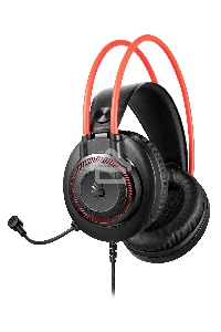 Наушники с микрофоном A4Tech Bloody G200S черный/красный 2м мониторные USB оголовье (G200S USB/ BLACK +RED)