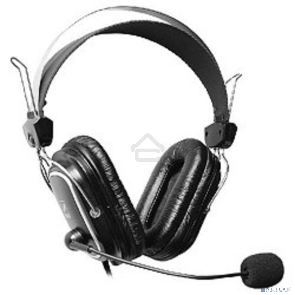 Наушники A4Tech HS-50,черный, серебристый