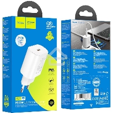 Сетевое зарядное устройство Hoco N22 25W (PD+QC+AFC) USB Type-C универсальное белый