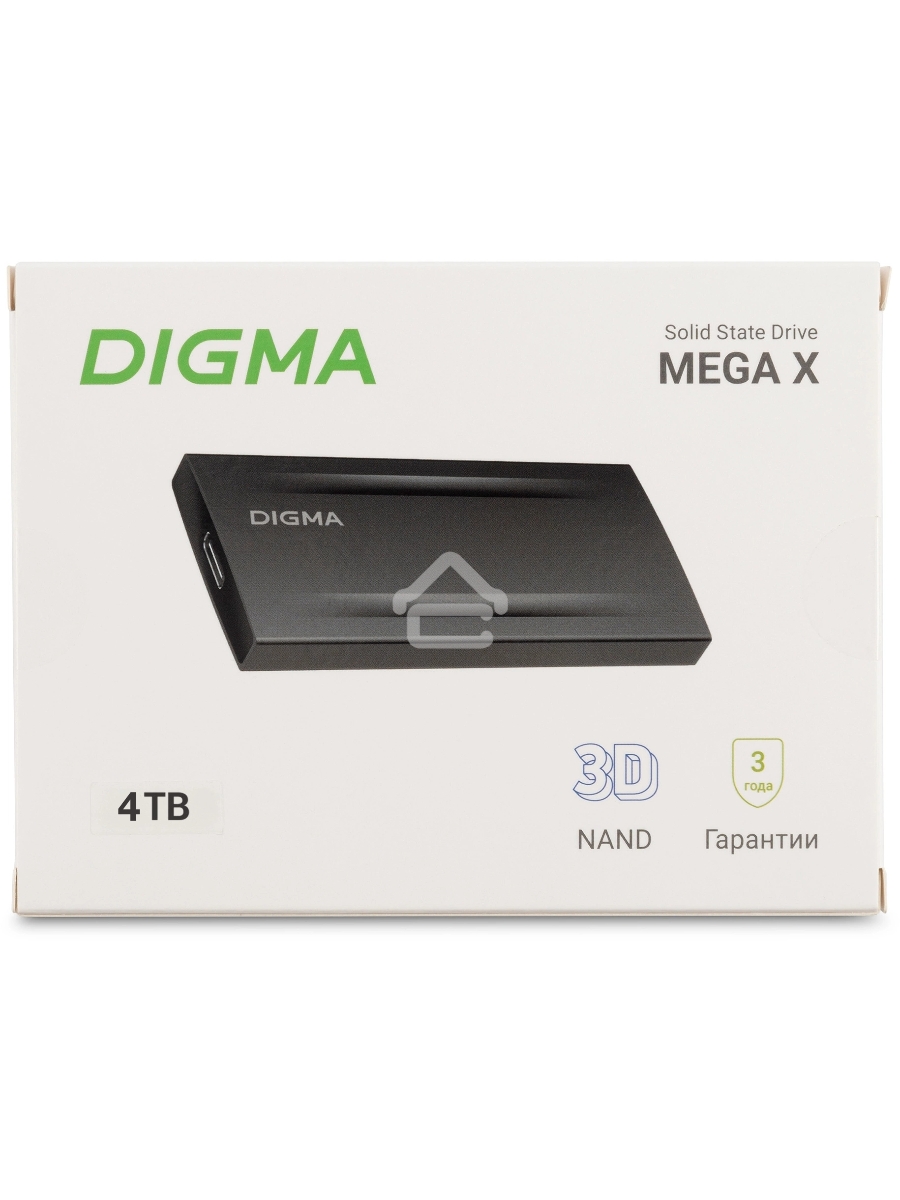Внешний накопитель SSD Digma USB3.2 Gen2x2 4TB DGSM8004T2MGG MEGA X 1.8