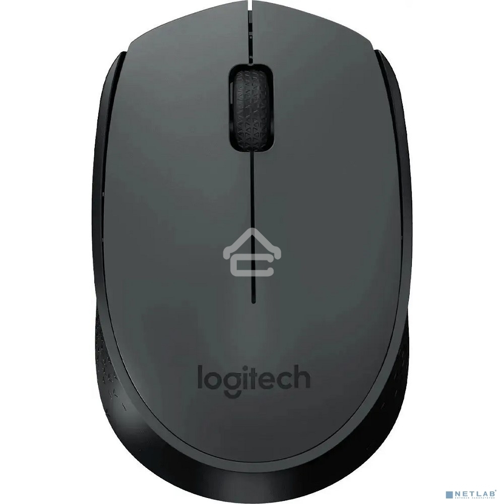 Мышь беспроводная Logitech M170 черный/темно-серый, 1000 dpi, радиоканал, USB, кнопки - 3