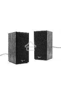 Колонки Gembird SPK-203, черный МДФ,2х3 Вт, регулятор громкости, USB