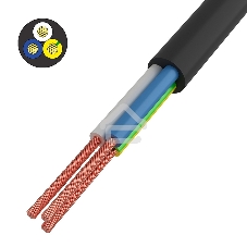 Провод соединительный ПВС Rexant 3x0,75 мм², черный, длина 5 метров, ГОСТ 7399-97